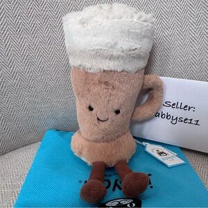 Jellycat Amuseables Latte Plush Toy NWT Authentic With Dust Bag A4LAT